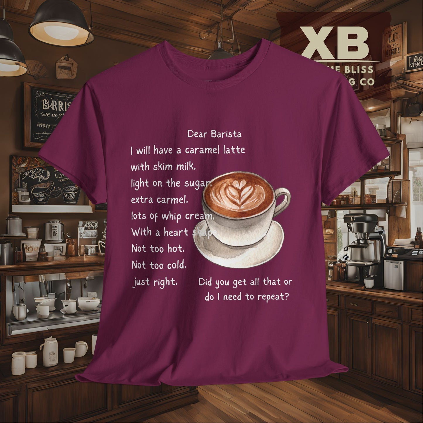 Dear Barista Tee - Dark Color Unisex Cotton