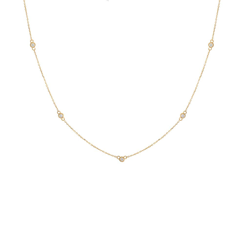 Diamond By the Yard Necklace 14K