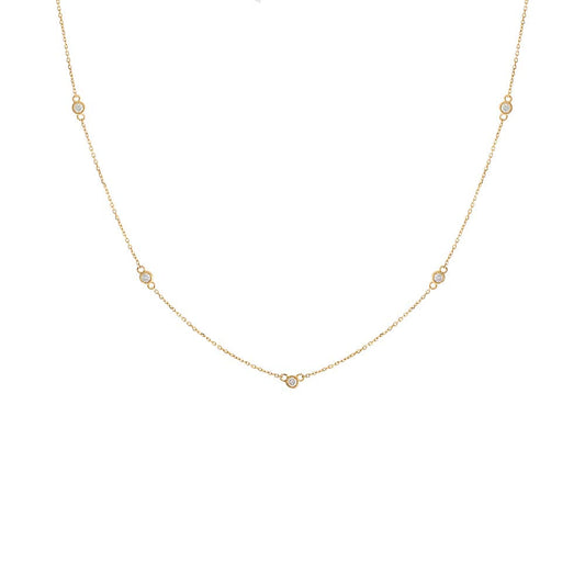 Diamond By the Yard Necklace 14K