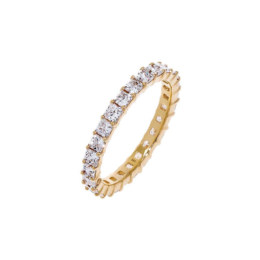 Lab Grown Diamond Princess Cut Eternity Band 14K