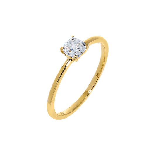 Lab Grown Diamond Cushion Cut Engagement Ring 14K