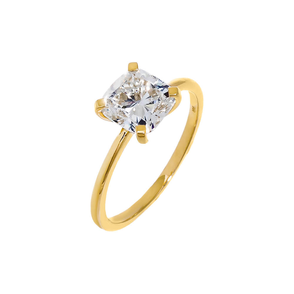 Lab Grown Diamond Cushion Cut Engagement Ring 14K