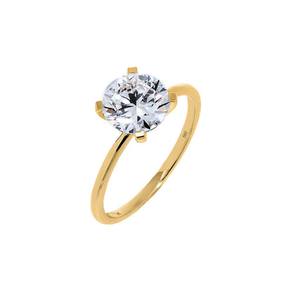 Lab Grown Diamond Round Solitaire Engagement Ring 14K