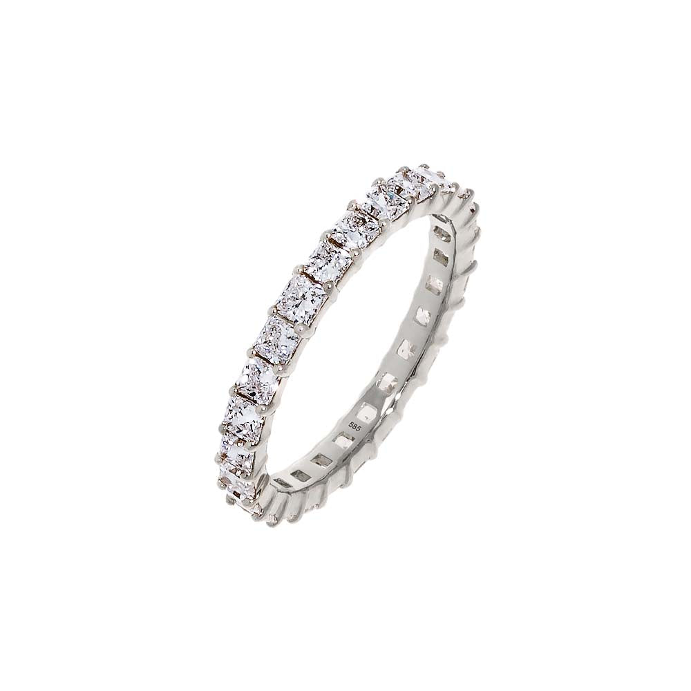 Lab Grown Diamond Princess Cut Eternity Band 14K