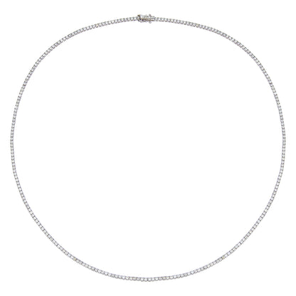 5 Carat Diamond Four Prong Tennis Necklace 14K