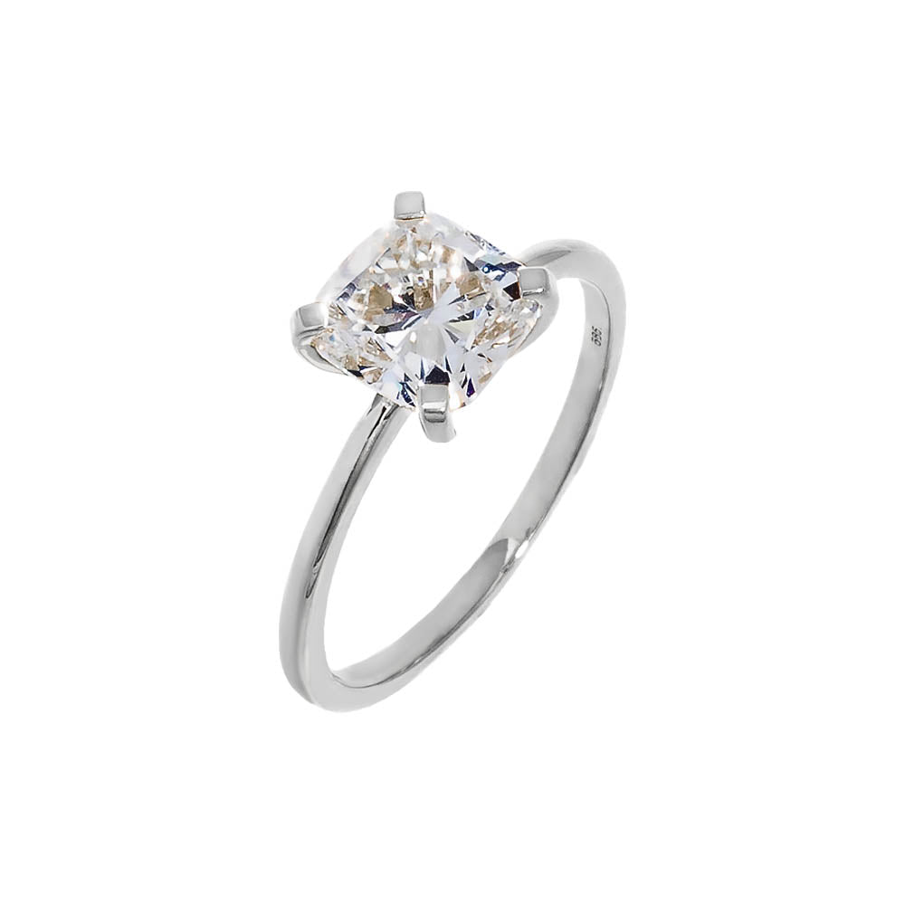 Lab Grown Diamond Cushion Cut Engagement Ring 14K