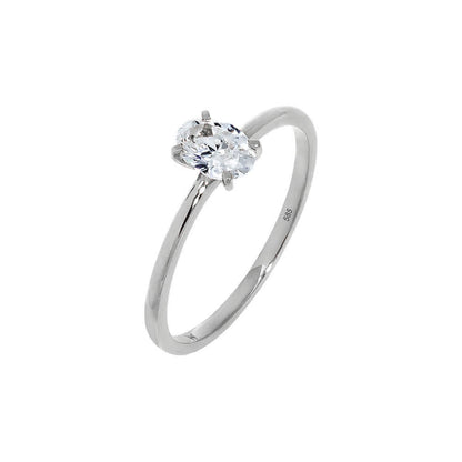 Lab Grown Diamond Oval Engagement Ring 14K