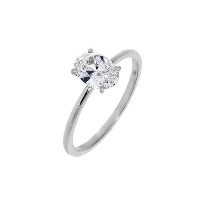 Lab Grown Diamond Oval Engagement Ring 14K