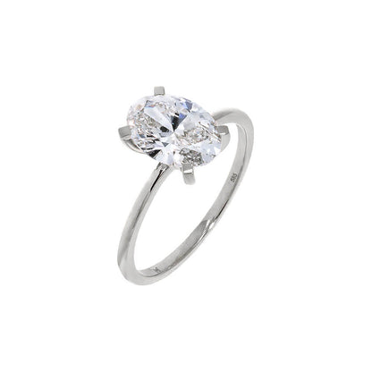 Lab Grown Diamond Oval Engagement Ring 14K