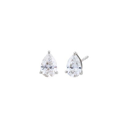 Lab Grown Diamond Pear Stud Earring 14K