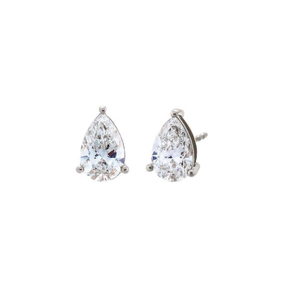 Lab Grown Diamond Pear Stud Earring 14K