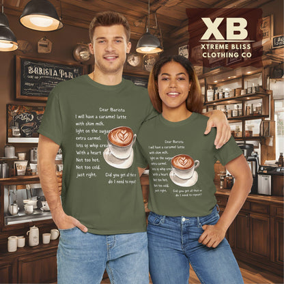 Dear Barista Tee - Dark Color Unisex Cotton