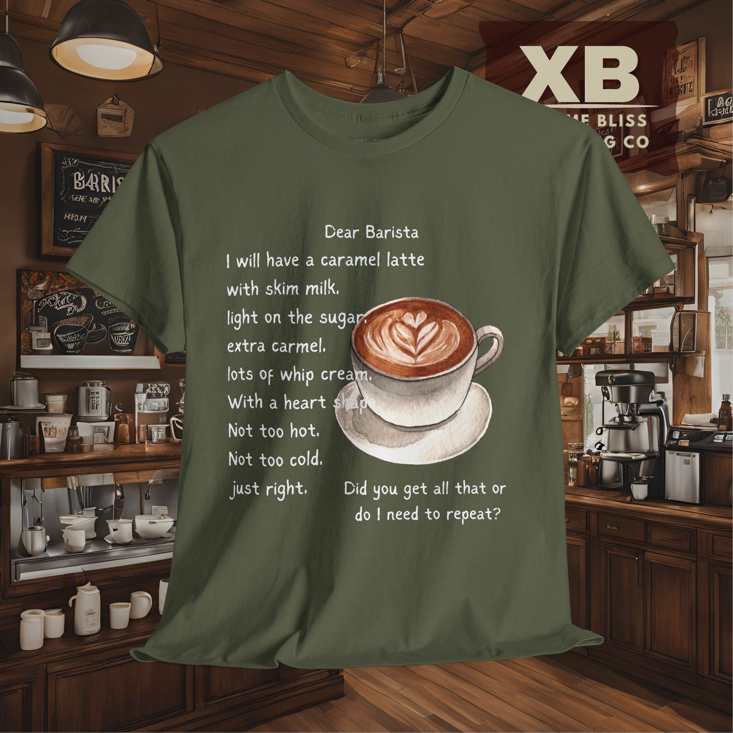 Dear Barista Tee - Dark Color Unisex Cotton