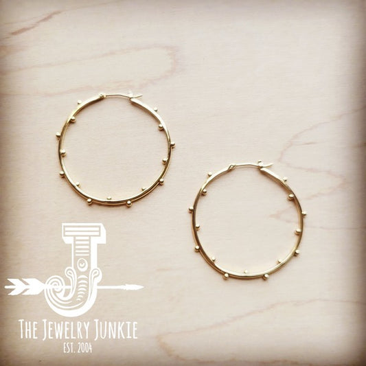 Matte Gold Large Hoop Earrings