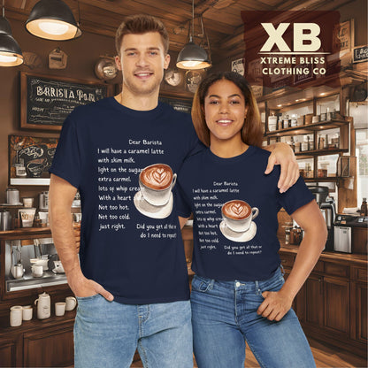 Dear Barista Tee - Dark Color Unisex Cotton