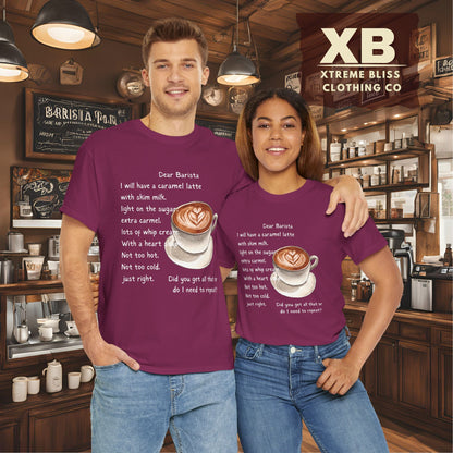 Dear Barista Tee - Dark Color Unisex Cotton