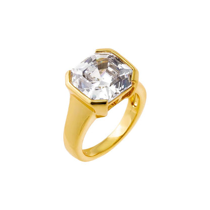 CZ Square Signet Pinky Ring