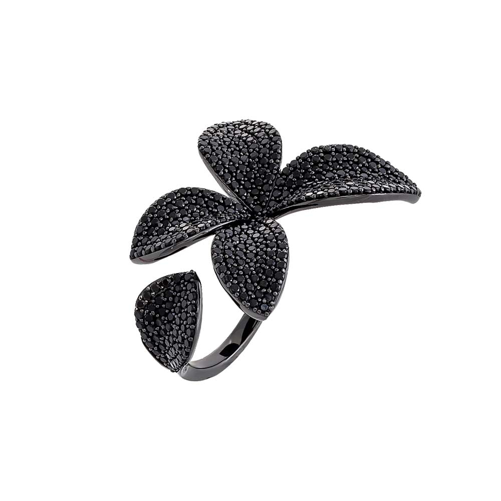 Pavé Fancy Flower Petal Ring