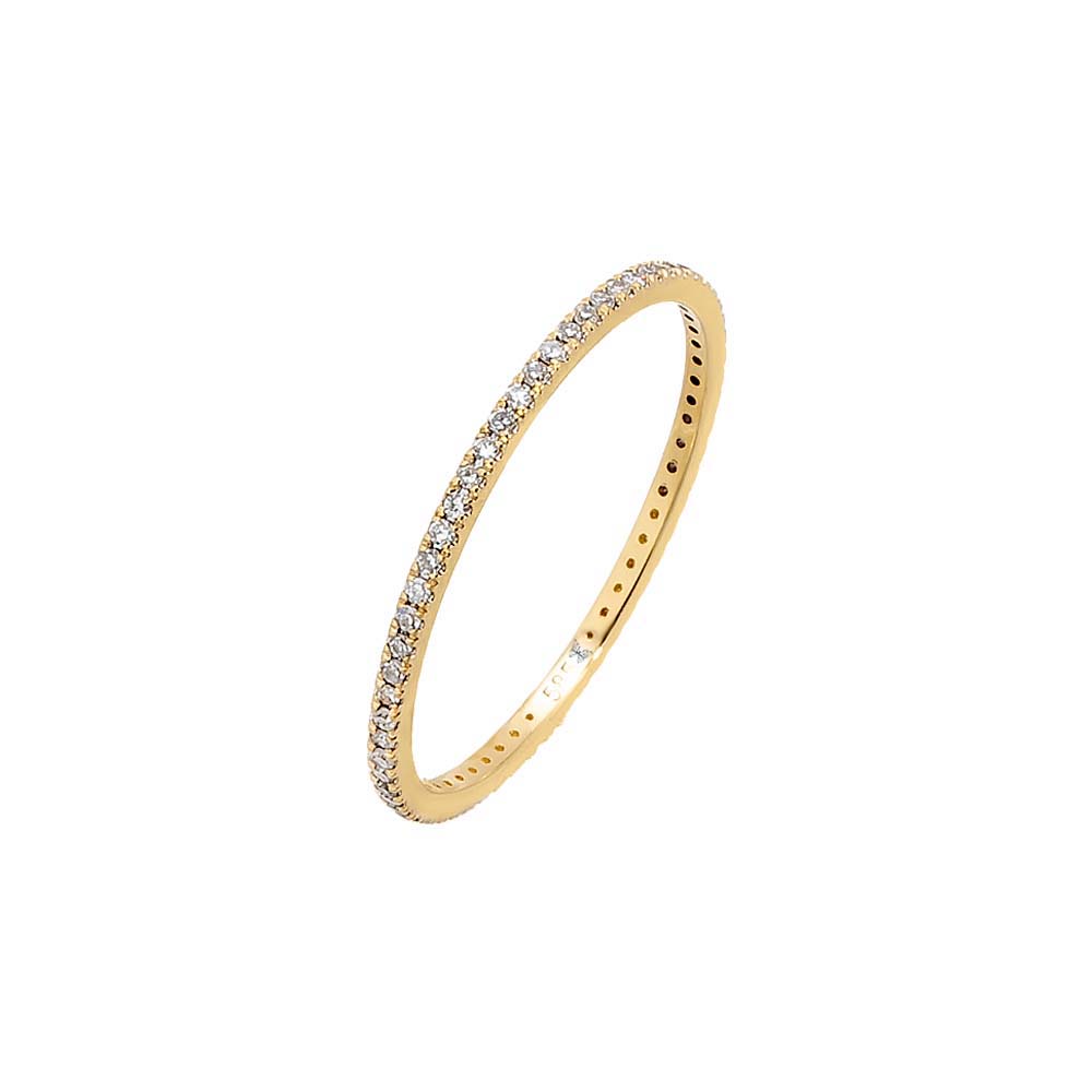 Diamond Micropavé Eternity Band 14K