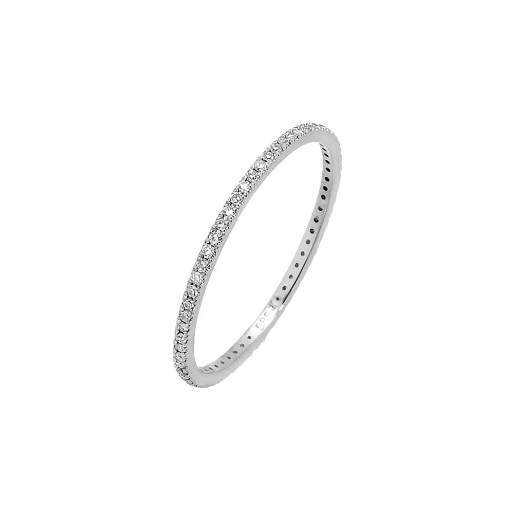 Diamond Micropavé Eternity Band 14K