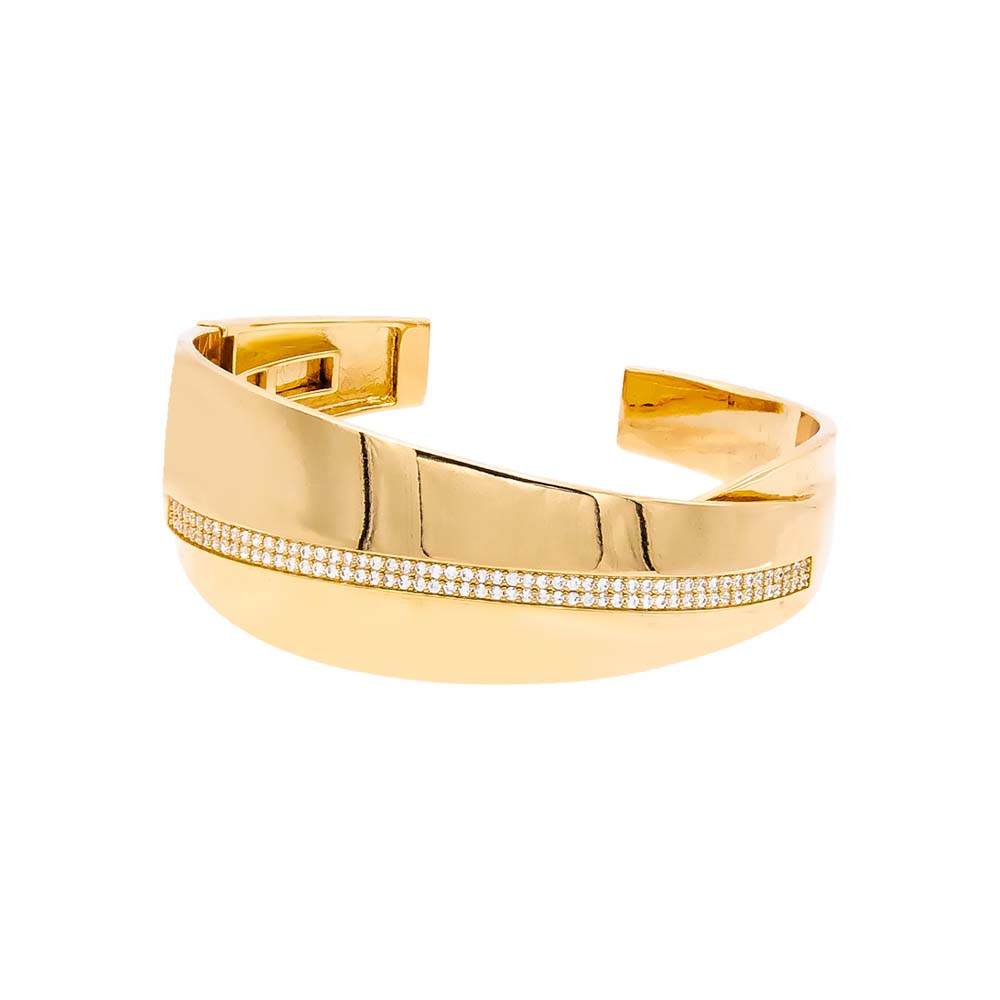 Pave Fancy Intertwined Bangle Bracelet