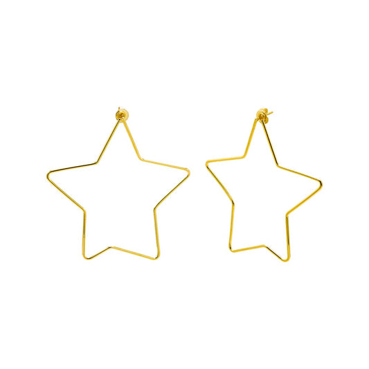 Thin Open Star Shape Stud Earring