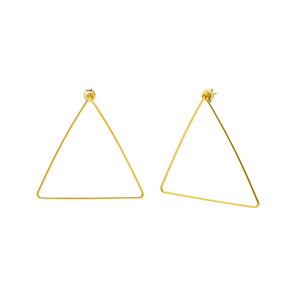 Thin Open Triangle Stud Earring