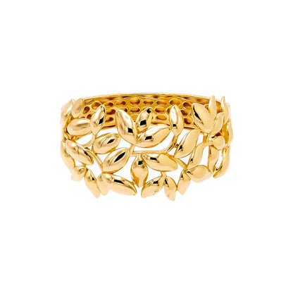 Solid Multi Flower Petal Bangle Bracelet