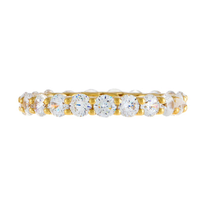 Round CZ Eternity Band