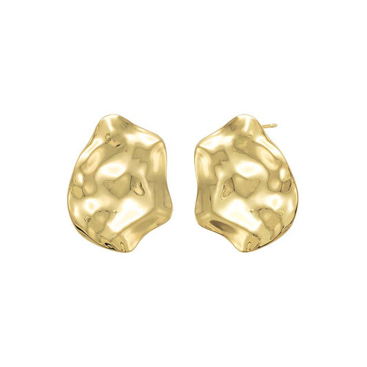 Jumbo Textured Drop Stud Earring