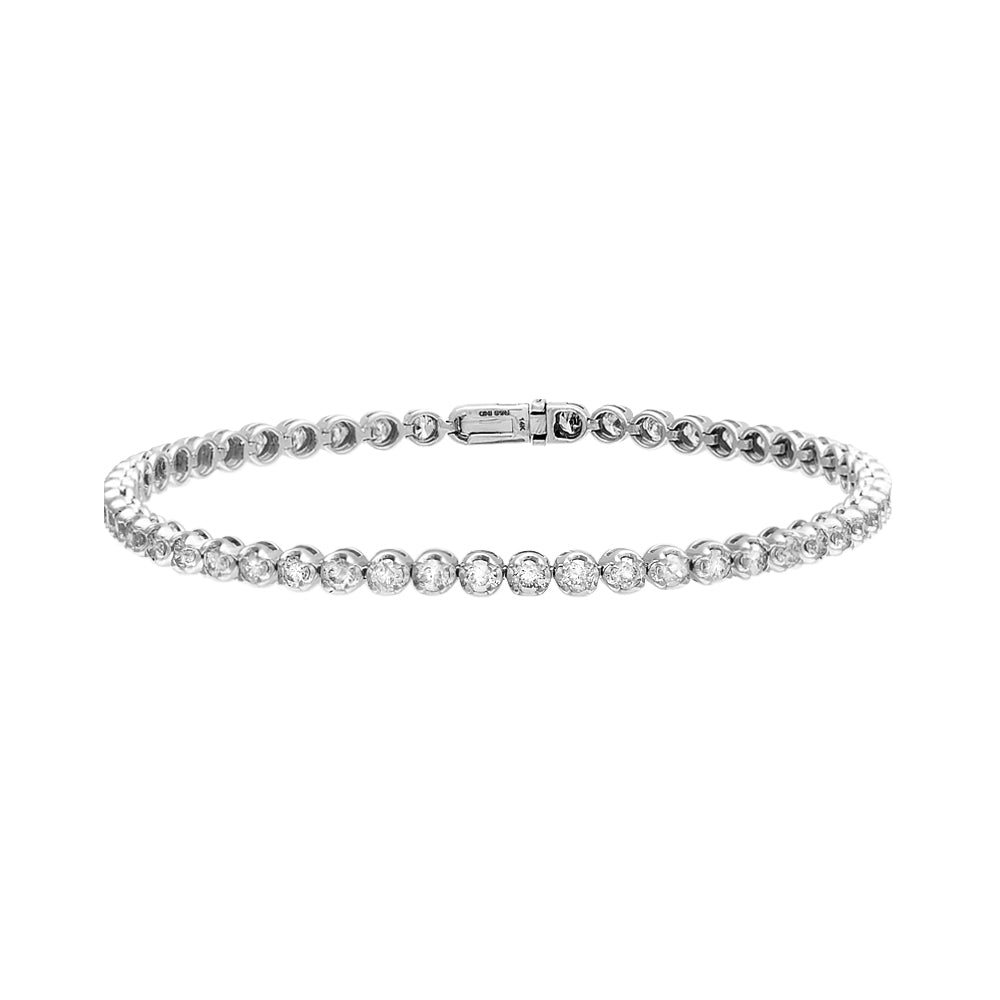 3 Carat Diamond Tennis Bracelet 14K