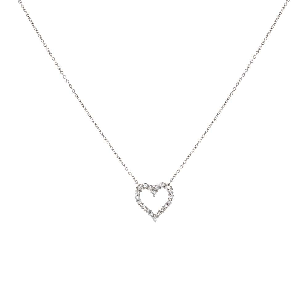 Classic Diamond Heart Necklace 14K