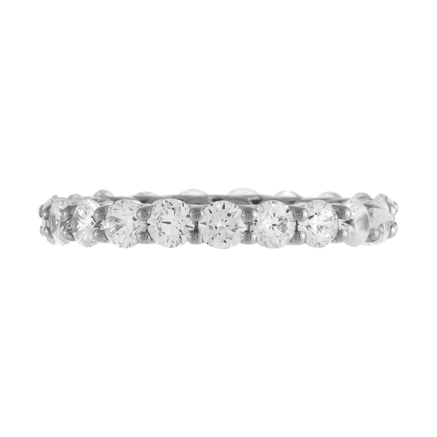 Round CZ Eternity Band