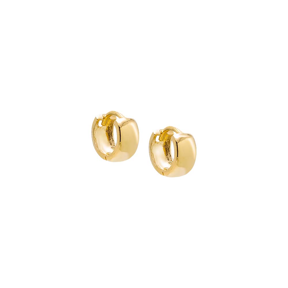 Itty Bitty Solid Wide Huggie Earring 14K