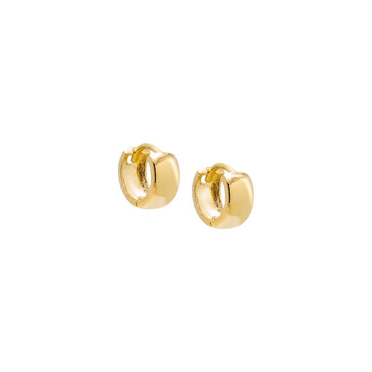 Itty Bitty Solid Wide Huggie Earring 14K