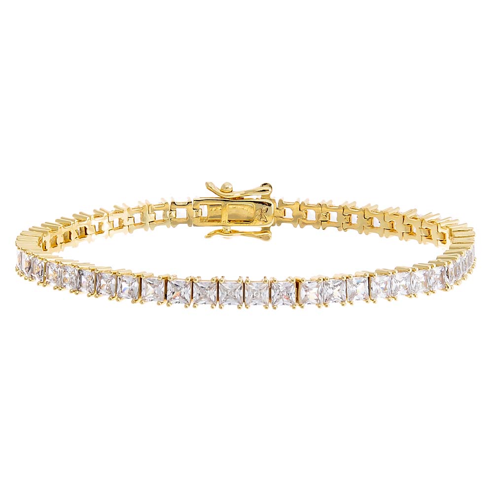 CZ Princess Cut Tennis Bracelet