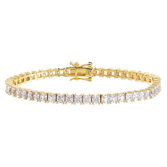 CZ Princess Cut Tennis Bracelet