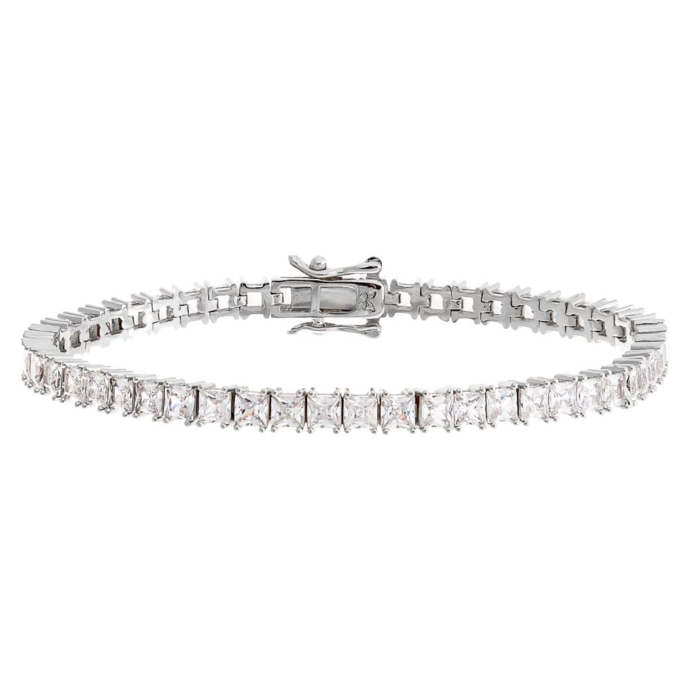 CZ Princess Cut Tennis Bracelet