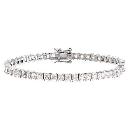 CZ Princess Cut Tennis Bracelet