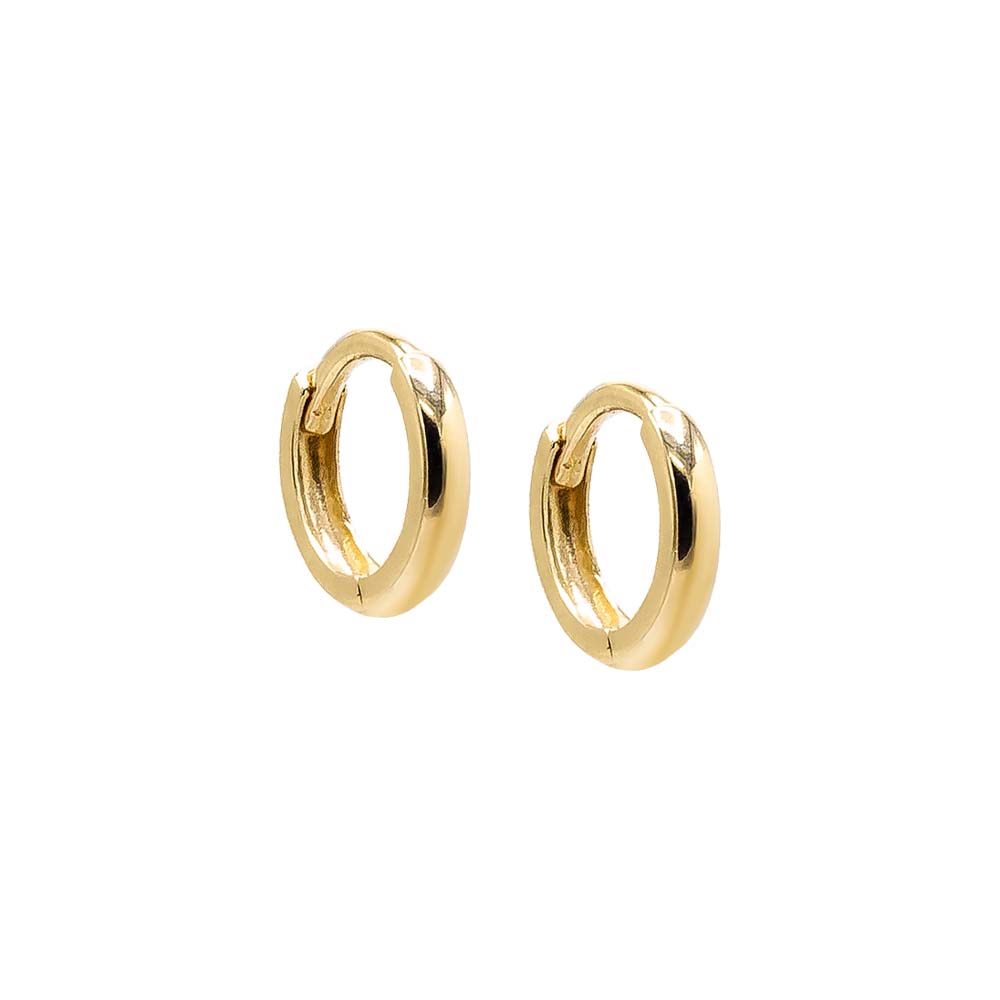 Thin Solid Cartilage Huggie Earring 14K