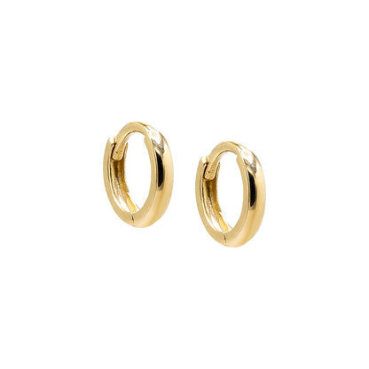 Thin Solid Cartilage Huggie Earring 14K