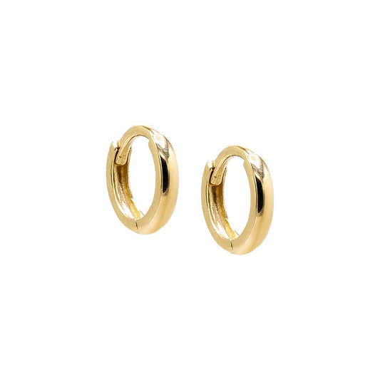 Thin Solid Cartilage Huggie Earring 14K