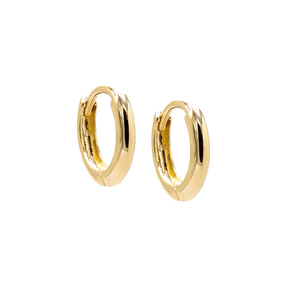 Thin Solid Cartilage Huggie Earring 14K