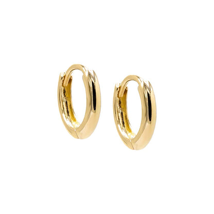 Thin Solid Cartilage Huggie Earring 14K