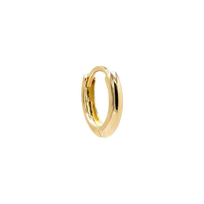 Thin Solid Cartilage Huggie Earring 14K