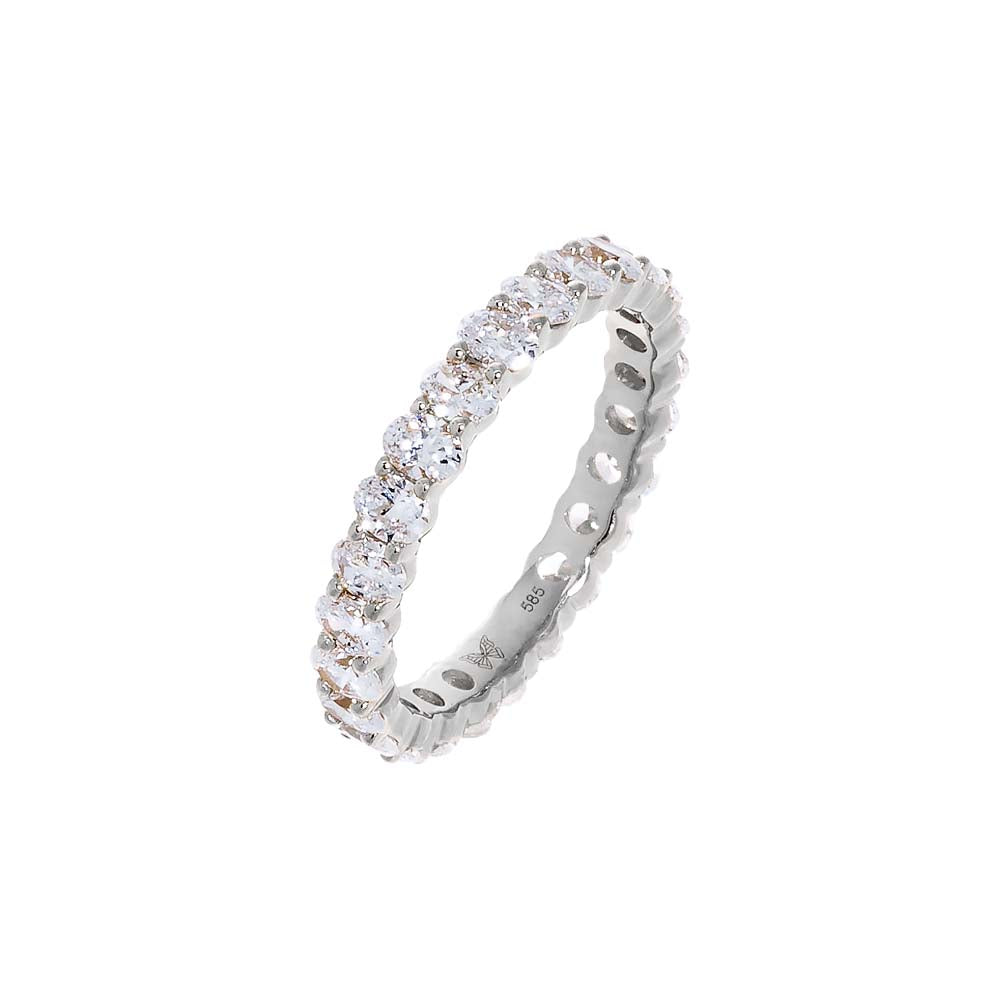 Lab Grown Diamond Oval Eternity Band 14K