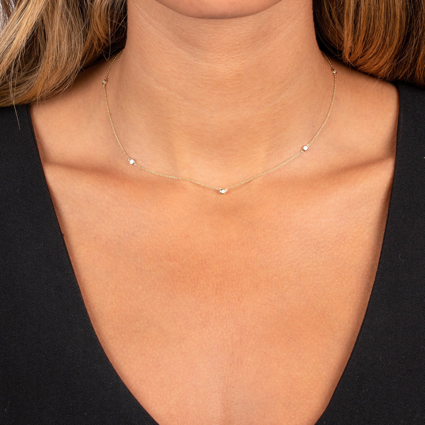 Diamond By the Yard Necklace 14K