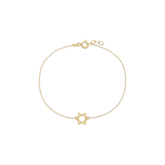 Mini Solid Star Of David Bracelet 14K